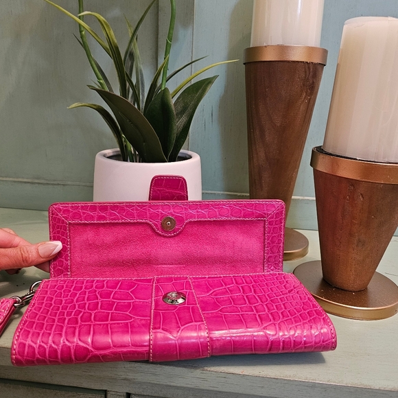 Vintage Coach Soho Genuine American Alligator Bag Clutch Wristlet 8940 (Pink) - Picture 10 of 14